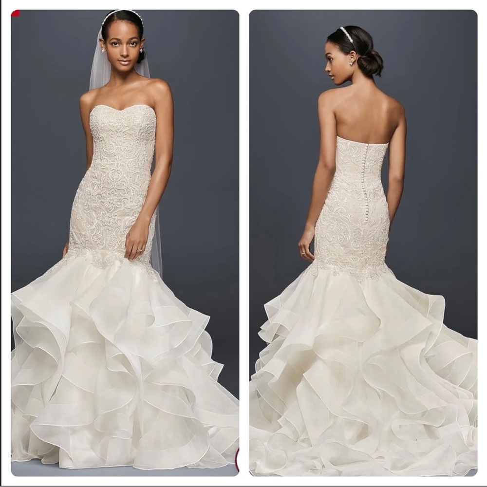 Oleg Cassini Mermaid Wedding Gown NWT